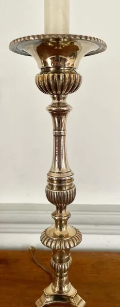 Louis XIV Kirchenaltar Kerzenhalter aus Silber Metall, 19. Jh., 2er Set