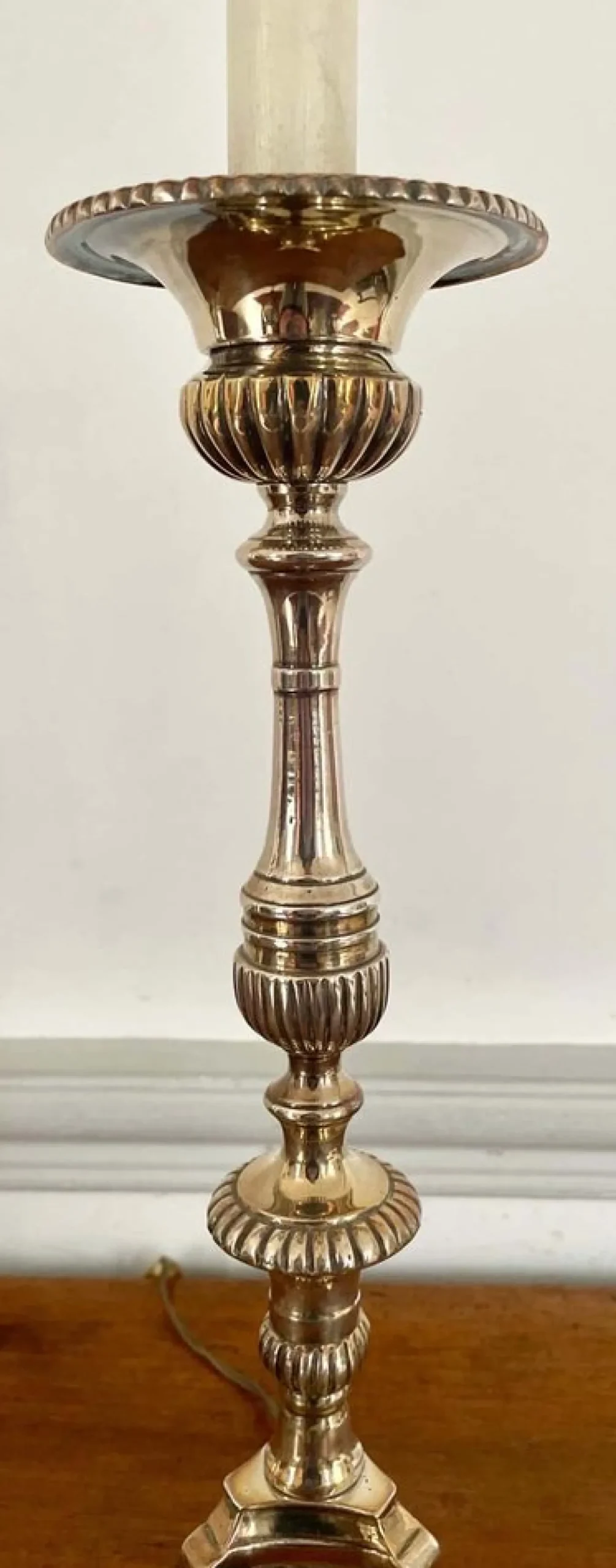Louis XIV Kirchenaltar Kerzenhalter aus Silber Metall, 19. Jh., 2er Set