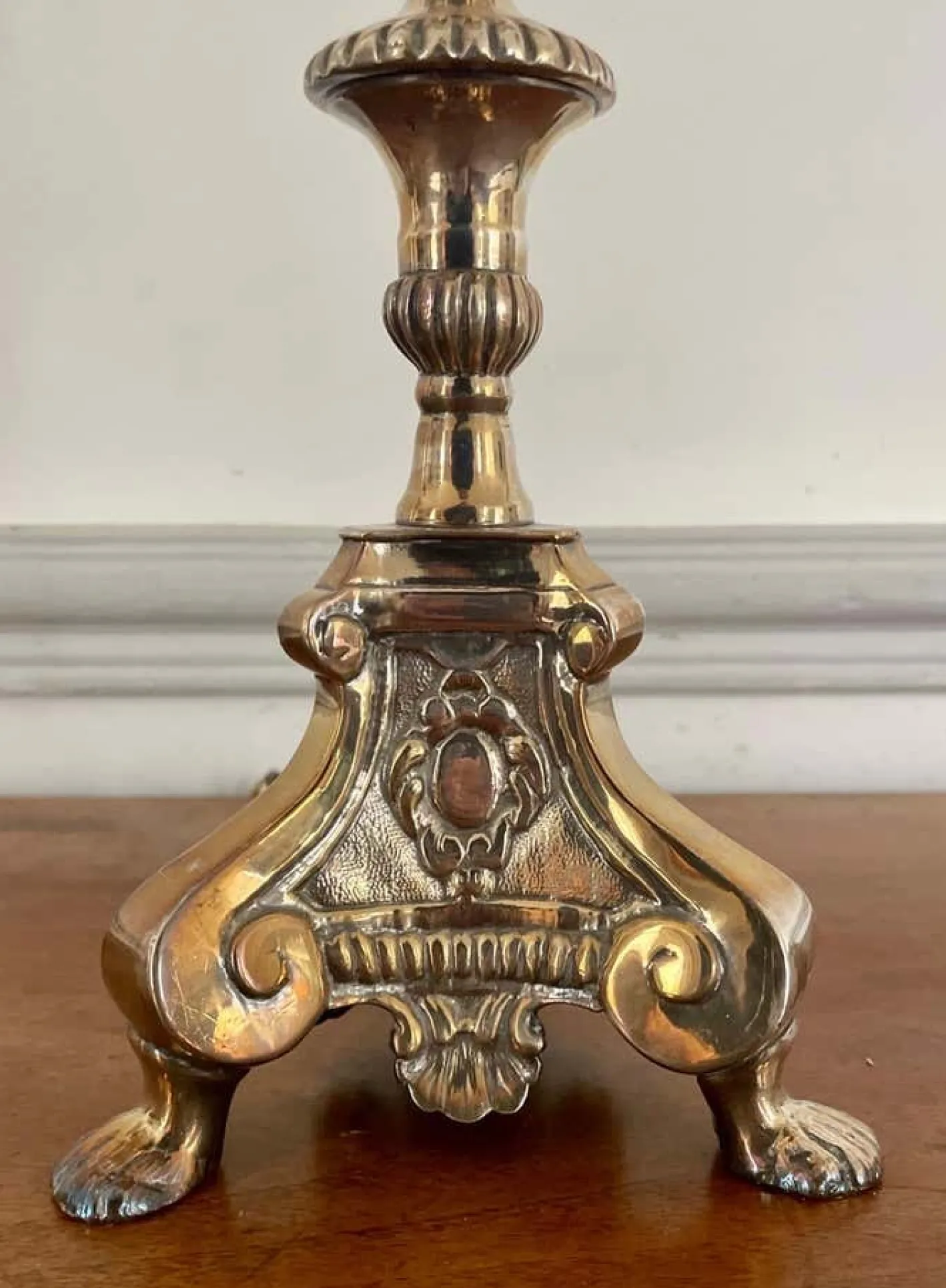 Louis XIV Kirchenaltar Kerzenhalter aus Silber Metall, 19. Jh., 2er Set