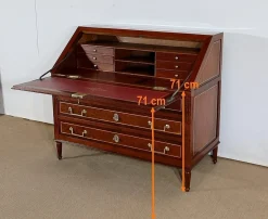 Louis XVI Scriban Sekretär aus Mahagoni und edlen Hölzern, 18. Jh