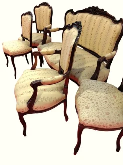Louis XV Napoleon III Wohnzimmer Set, 5 . Set