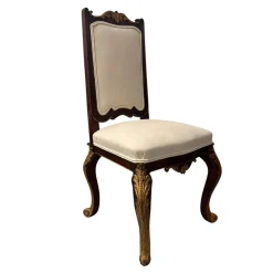 Louis XV Stühle aus geschnitztem & vergoldetem Holz, 18. Jh., 4er Set