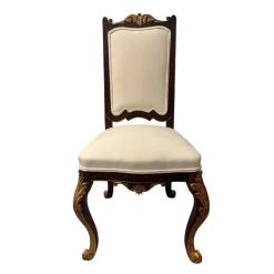 Louis XV Stühle aus geschnitztem & vergoldetem Holz, 18. Jh., 4er Set