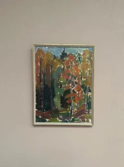 L. S-c, Forest in Autumn, 1950er, Öl auf Leinwand, gerahmt