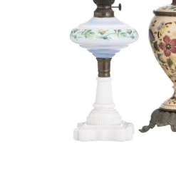 Öl Tischlampen aus Opalglas, 19. Jh., 3er Set