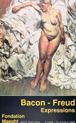 Lucian Freud, Akt mit Faltenlaken, Original Poster