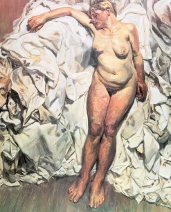 Lucian Freud, Akt mit Faltenlaken, Original Poster