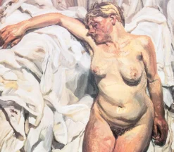 Lucian Freud, Akt mit Faltenlaken, Original Poster