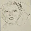 Lucien Coutaud, The Portrait, Original Drawing, 1930s