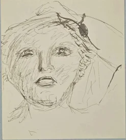 Lucien Coutaud, The Portrait, Original Drawing, 1930s