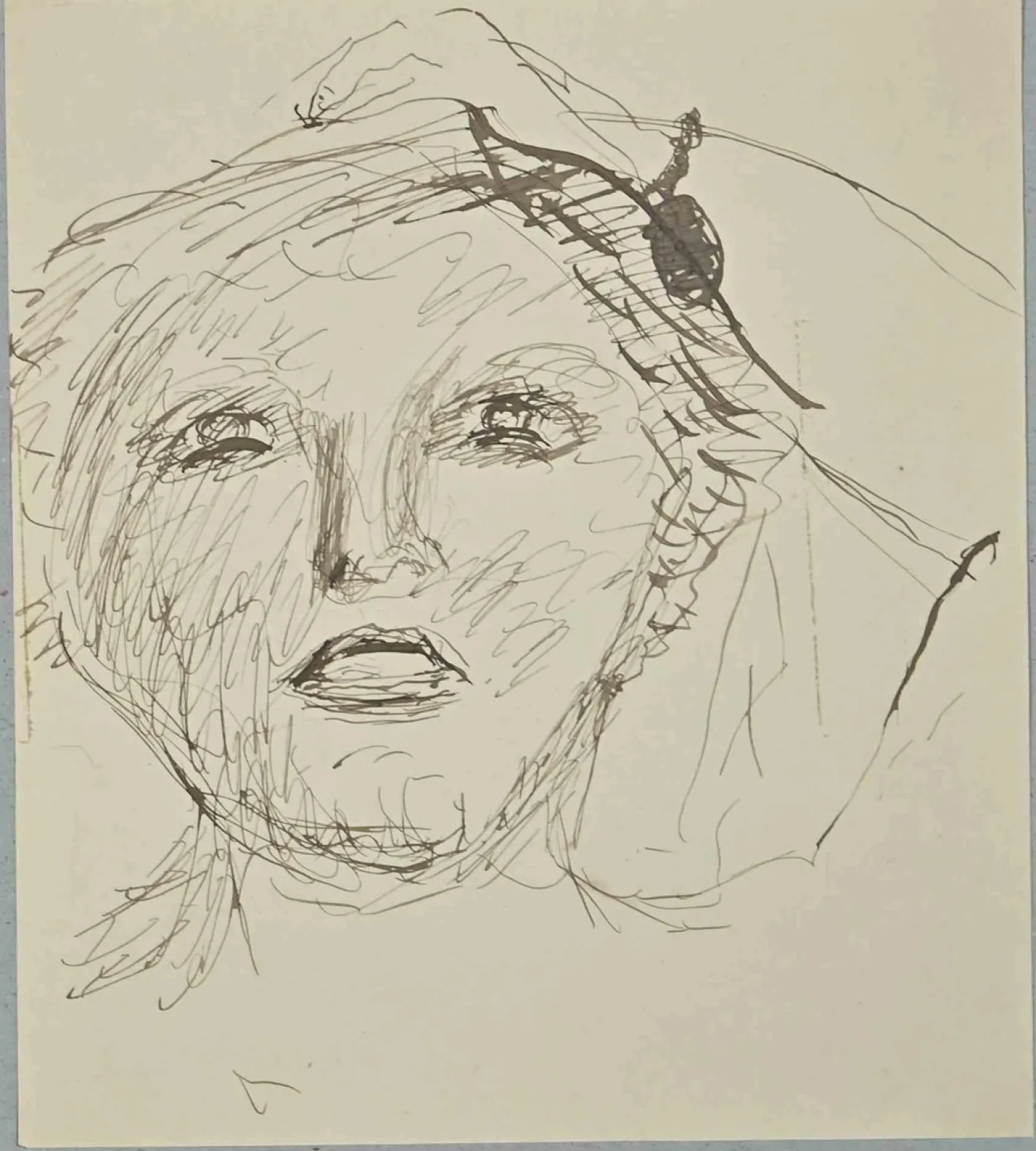Lucien Coutaud, The Portrait, Original Drawing, 1930s