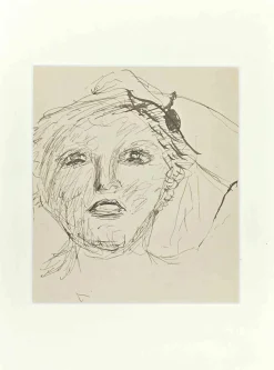Lucien Coutaud, The Portrait, Original Drawing, 1930s