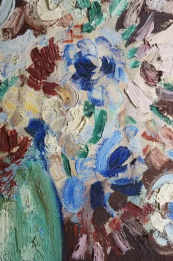 Lucien Roudier Detto Eller, Flowers in a Vase, 1920er, Ölgemälde auf Leinwand, gerahmt