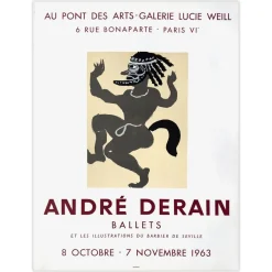 Lucie Weill Gallery At the Pont Des Arts Poster von André Derain, 1963