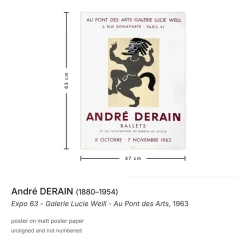 Lucie Weill Gallery At the Pont Des Arts Poster von André Derain, 1963