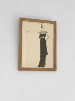 Lucy Croffin, Art Deco Fashion Artwork, 1932, Tusche oder Aquarell auf Papier, gerahmt