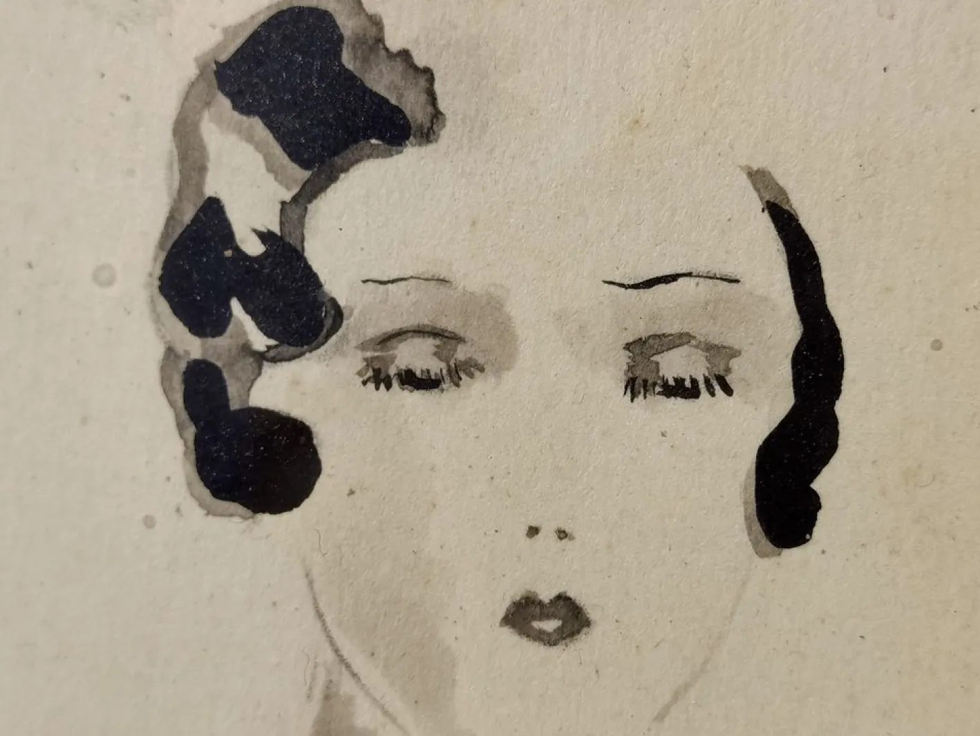Lucy Croffin, Art Deco Fashion Artwork, 1932, Tusche oder Aquarell auf Papier, gerahmt