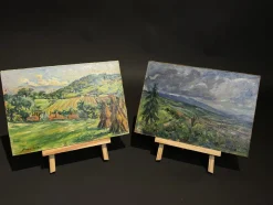 Luigi Scarpa Croce, Landschaften, Ende der 1950er, Öl auf Karton Gemälde, 2er Set