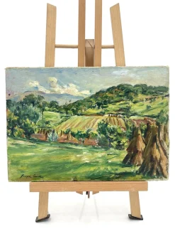 Luigi Scarpa Croce, Landschaften, Ende der 1950er, Öl auf Karton Gemälde, 2er Set