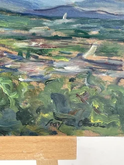 Luigi Scarpa Croce, Landschaften, Ende der 1950er, Öl auf Karton Gemälde, 2er Set