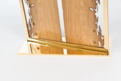 Luxus Raumteiler aus Glas, Eiche & 24 Karat vergoldetem Metall von VGnewtrend