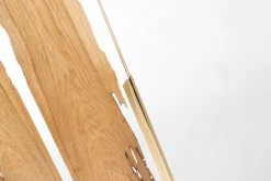 Luxus Raumteiler aus Glas, Eiche & 24 Karat vergoldetem Metall von VGnewtrend
