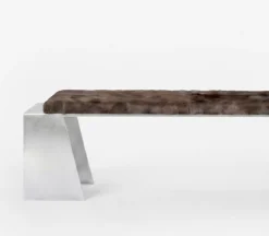 LV Bank aus Aluminium von Pietro Franceschini