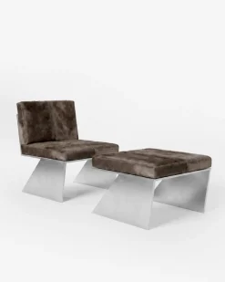 LV Ottomane aus Aluminium von Pietro Franceschini