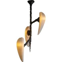 Lv-426 Vertical 3 Diffuser Hängelampe aus Patinierter Gussbronze von William Guillon
