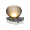 Magma Two Low Lampe aus Acetato in Rauchgrau mit Weißem Sockel von Ferréol Babin