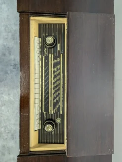 Mahagoni Vinyl und Hi-Fi Schrank