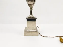 Maiskolben Lampe aus Versilberter und Vergoldeter Bronze von Maison Charles, France, 1970