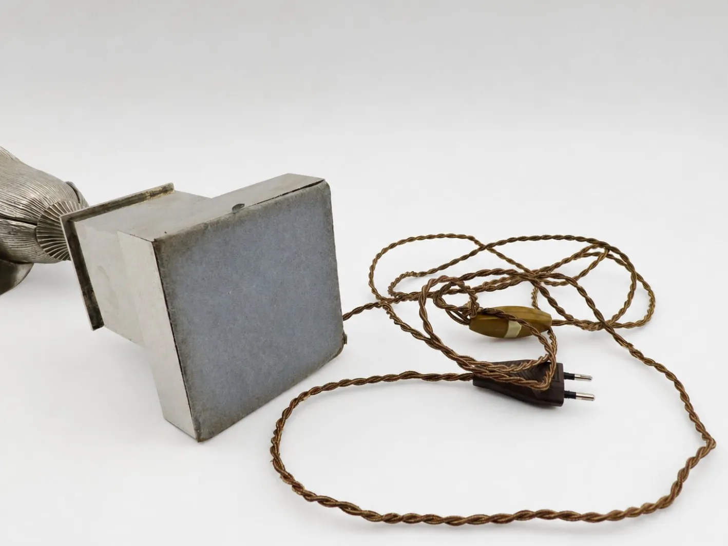 Maiskolben Lampe aus Versilberter und Vergoldeter Bronze von Maison Charles, France, 1970