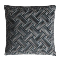 Major Collection Kissen aus Petrolblauem Samt mit Fransen von Lo Decor