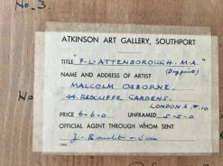 Malcolm Osborne, Portrait of Wilfred E. Billinghame, 1960, Bleistiftzeichnung