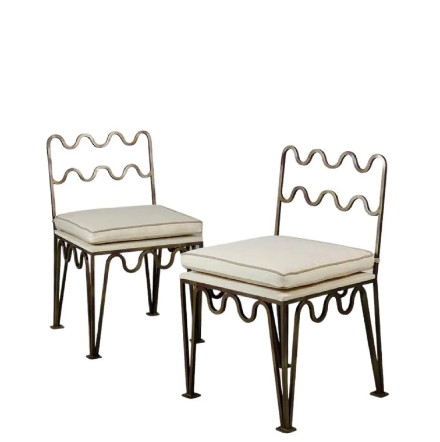 Méander Beistellstühle von Atelier Cabanel, 2er Set