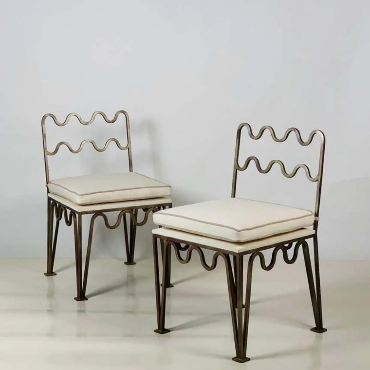 Méander Beistellstühle von Atelier Cabanel, 2er Set