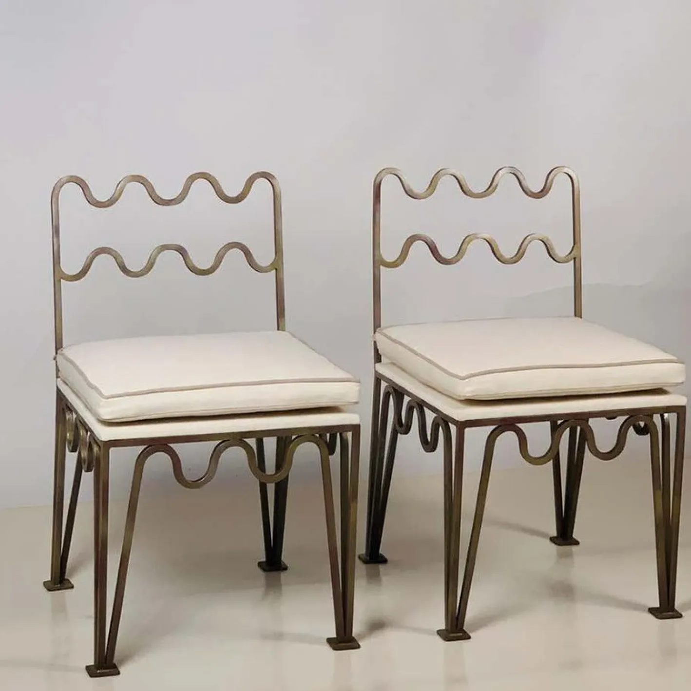 Méander Beistellstühle von Atelier Cabanel, 2er Set