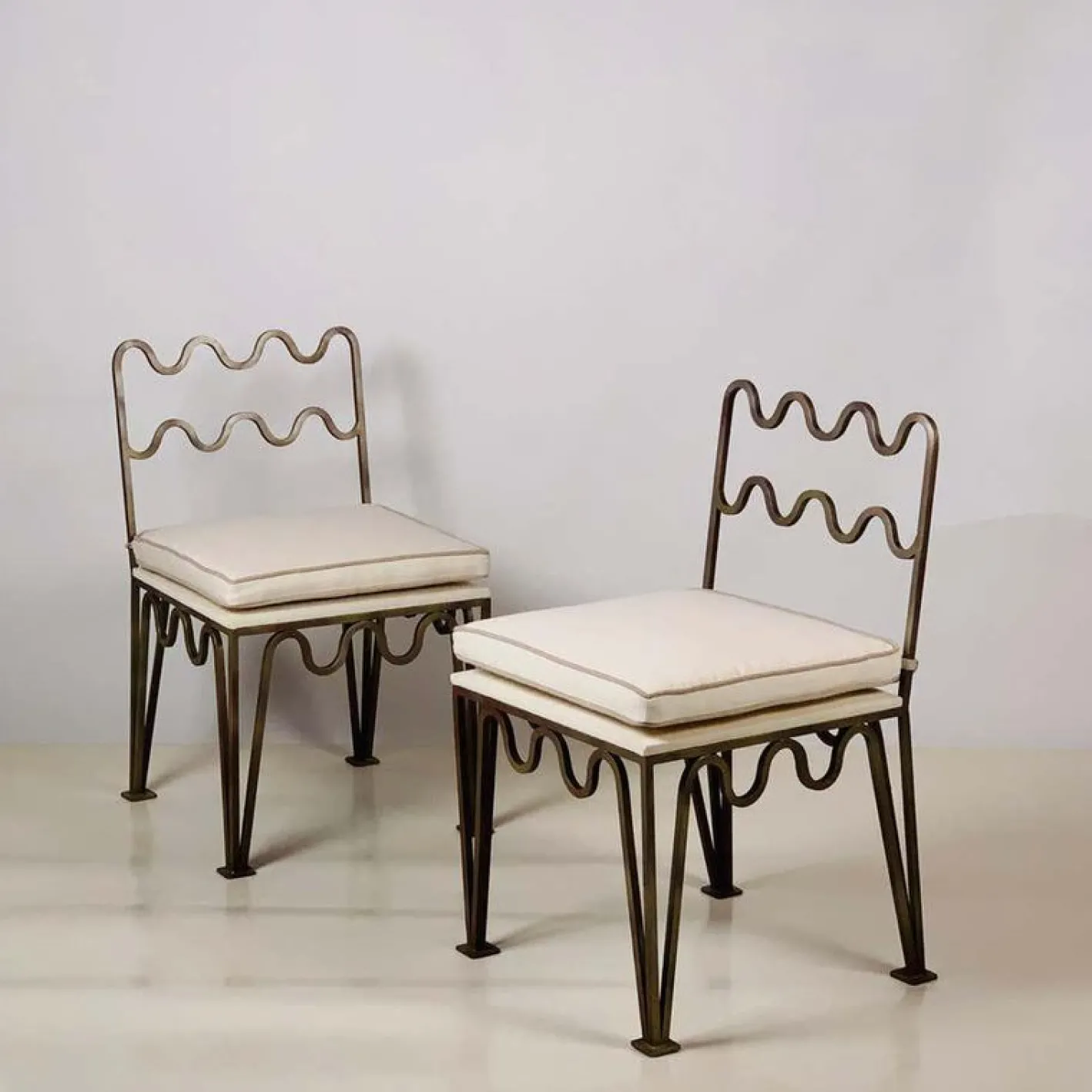 Méander Beistellstühle von Atelier Cabanel, 2er Set