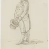 Mann mit Hut, 19. Jh., Federzeichnung