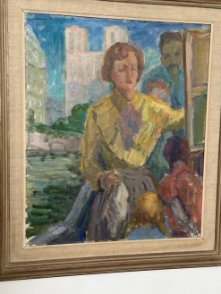 Margareta Wallin Kylander, Women in Yellow, 1960er, Öl auf Leinwand, Gerahmt