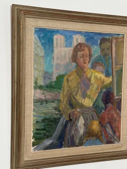 Margareta Wallin Kylander, Women in Yellow, 1960er, Öl auf Leinwand, Gerahmt