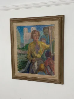 Margareta Wallin Kylander, Women in Yellow, 1960er, Öl auf Leinwand, Gerahmt