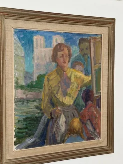 Margareta Wallin Kylander, Women in Yellow, 1960er, Öl auf Leinwand, Gerahmt