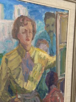 Margareta Wallin Kylander, Women in Yellow, 1960er, Öl auf Leinwand, Gerahmt