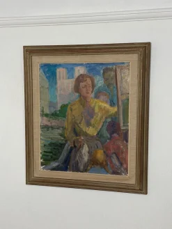 Margareta Wallin Kylander, Women in Yellow, 1960er, Öl auf Leinwand, Gerahmt
