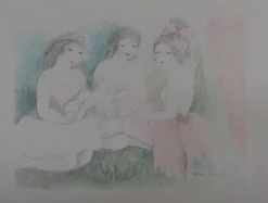 Marie Laurencin, Drei Freunde mit einer Gitarre, 1928, Lithographie