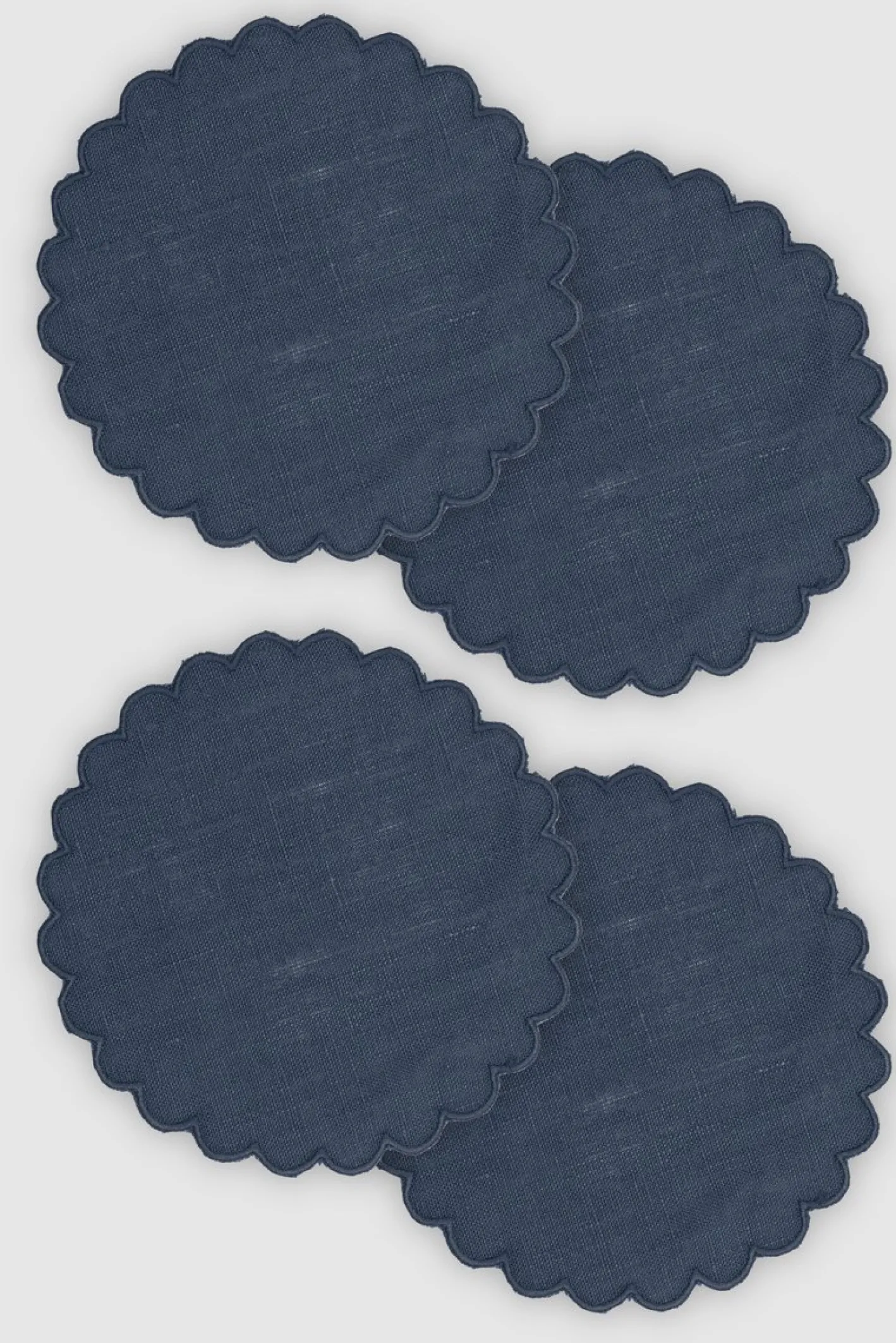 Marineblaue Leinen Untersetzer Zurbano von Los Encajeros, 4
