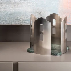 Marmor und Stahl Quattro Tafelaufsatz von Gabriele D'angelo für Kimano