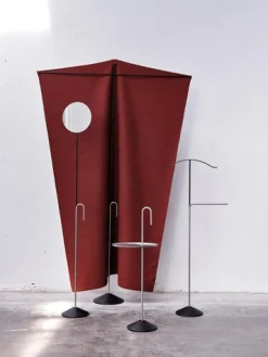 Maroon Kvadrat Baton Paravant von Ronan Bouroullec für BD Barcelona